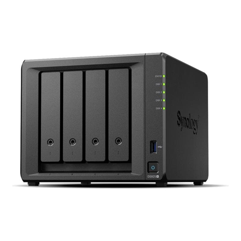 SYNOLOGY 4-bay DiskStation (up to 9-bay), AMD Ryzen V1500B, 4GB RAM (up to 32GB), 2.5GbE *2, 2 x M.2