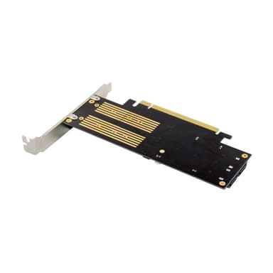 INLINE PCIe Karte x16 zu 2x M.2 - 1x mSATA