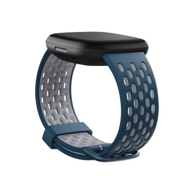 FITBIT FB174SBNVGYL, Band, Smartwatch, Blau, Grau, Fitbit, Sense, Versa 3, Aluminium, S