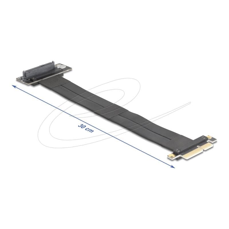 DELOCK 81506, PCIe, U.2, Männlich, Schwarz, 0,3 m, 1 Stück(e)