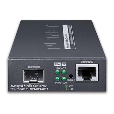 PLANET TECHNOLOGY Web/SNMP Man to MiniGBIC - Converter - Glasfaser (LWL)