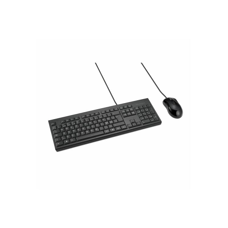 KENSINGTON KM100 EQ Tastatur und Maus Set, Kabelgebunden, USB, Membran Key Switch, QWERTY,