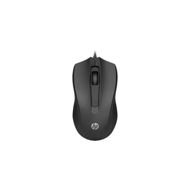 HP Wired Mouse 105 - Beidhändig - Optisch - USB Typ-A - 1600 DPI - Schwarz