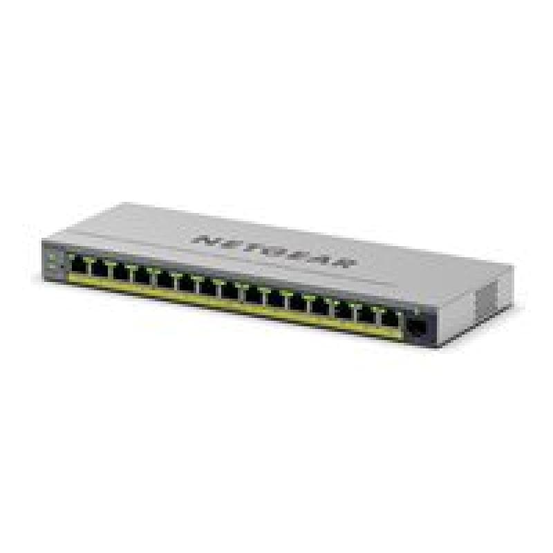 NETGEAR GS116EP 16-Port PoE+ Gigabit Ethernet Plus Switch mit PoE+ (180W) und 1 SFP Port