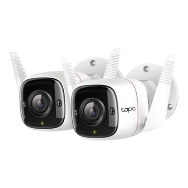 TP-LINK Tapo C310P2 WLAN Überwachungskamera Set 2K (2304x1296), 3MP, IP66 Wetterschutz, 30m