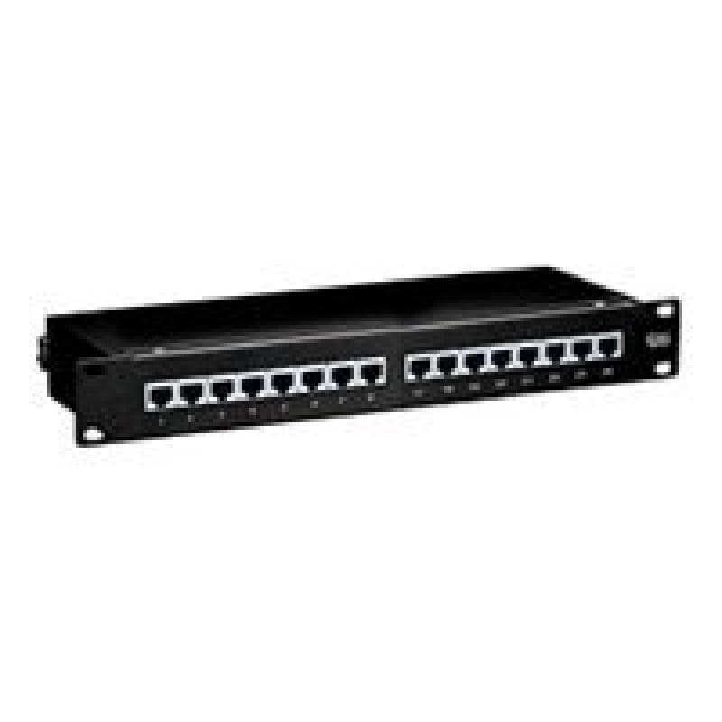 EQUIP Patch Panel 19″ Cat6/E 16-Port 1HE schwarz