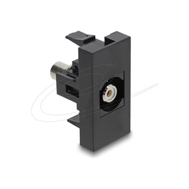 DELOCK Easy 45modul Cinch Buchse zu Cinch Buchse weiss / schwarz