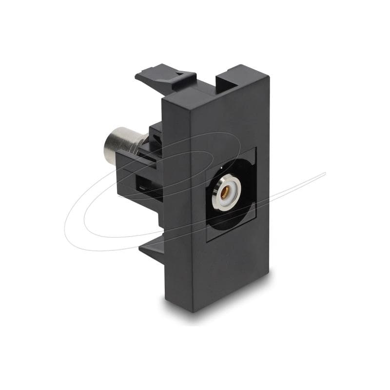 DELOCK Easy 45modul Cinch Buchse zu Cinch Buchse weiss / schwarz