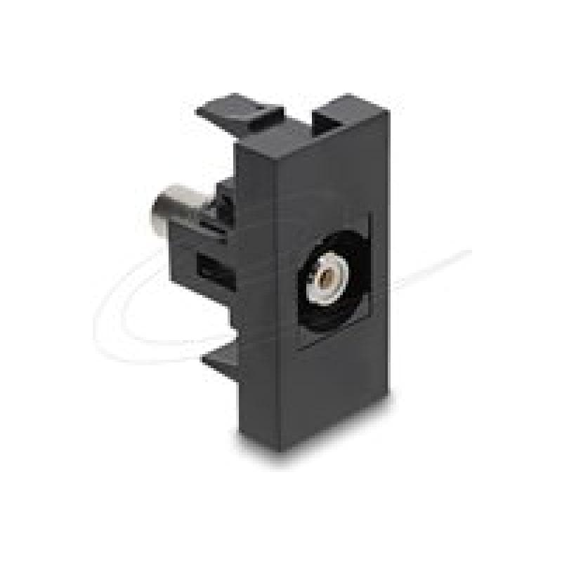 DELOCK Easy 45modul Cinch Buchse zu Cinch Buchse weiss / schwarz
