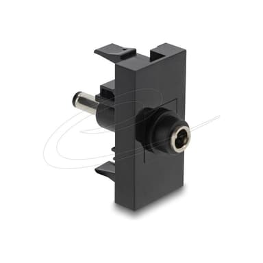 DELOCK Easy 45modul DC 5,5 x 2,1mm Buchse zu DC 5,5 x 2,1mm Stecker schwarz