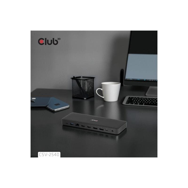CLUB3D USB-C 14in1-Dock>2xDP2.1/2xHDMI/3xUSB-C 4K60Hz PD100W retail