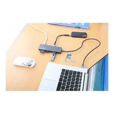 MANHATTAN USB-C PD auf HDMI 9-in-1 4K Dockingstation grau