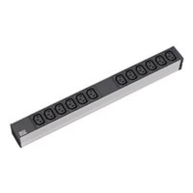 BACHMANN Steckdosenleiste 48,26cm 19Zoll 1HE 12 x C13 Buchse Schutzkontakt-Stecker