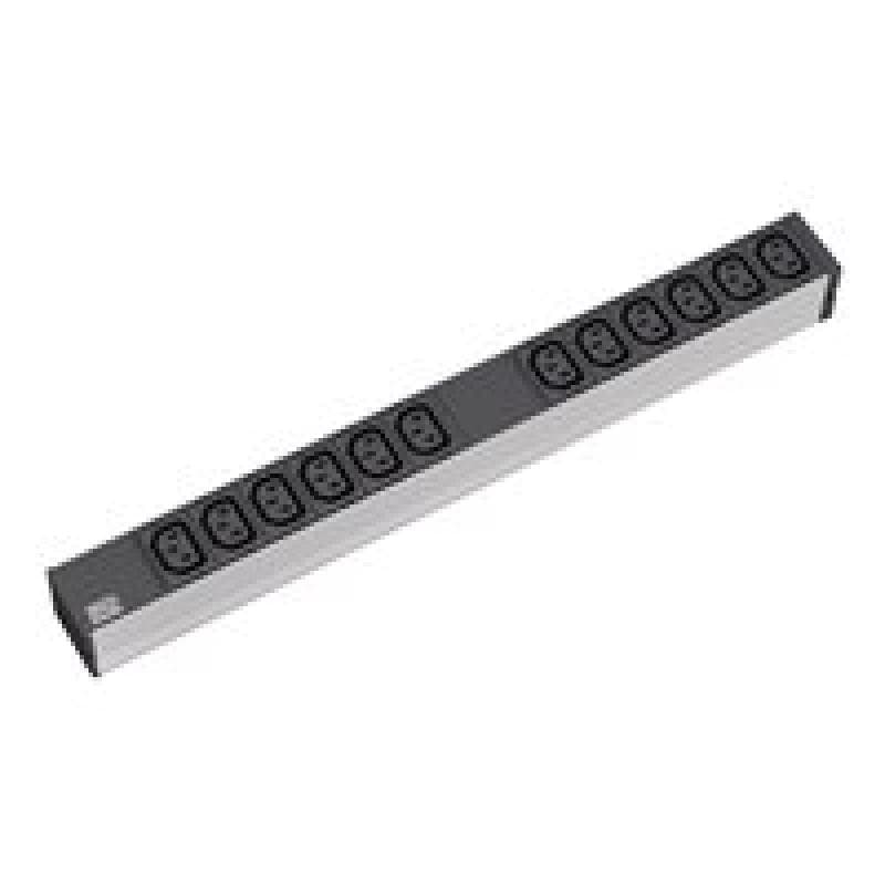 BACHMANN Steckdosenleiste 48,26cm 19Zoll 1HE 12 x C13 Buchse Schutzkontakt-Stecker