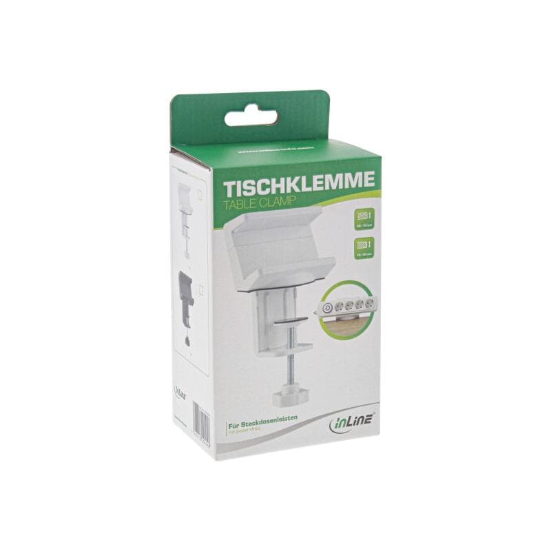 INLINE Tischklemme für Steckdosenleiste - Schraubklemme - schwarz
