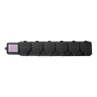 INLINE Outdoor-Steckdosenleiste - 6-fach Schutzkontakt - IP44 - mit