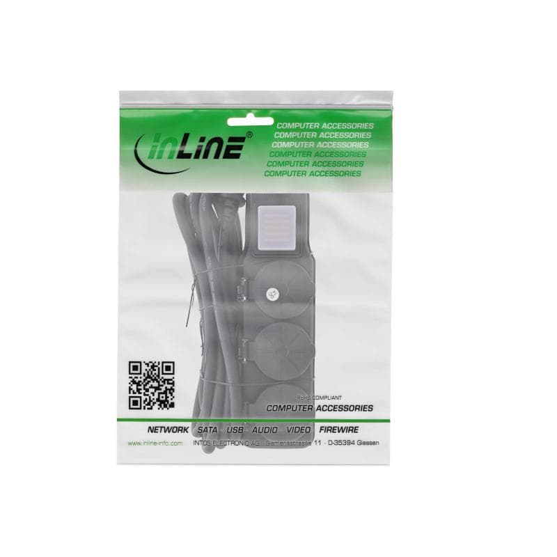INLINE Outdoor-Steckdosenleiste - 3-fach Schutzkontakt - IP44 - mit