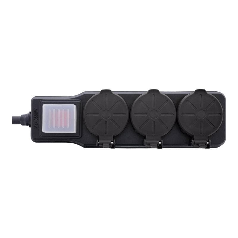 INLINE Outdoor-Steckdosenleiste - 3-fach Schutzkontakt - IP44 - mit