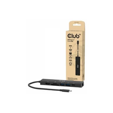 CLUB3D USB-C 7in1-HUB >HDMI/2xUSB/USB-C/LAN