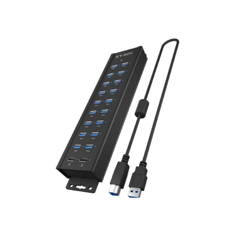 RAIDSONIC 18+2 port USB Hub ICY BOX , 18x USB-A Daten Port
