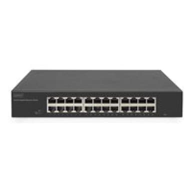 DIGITUS Switch 24-Port Gigabit, 19″ unmanaged     schwarz