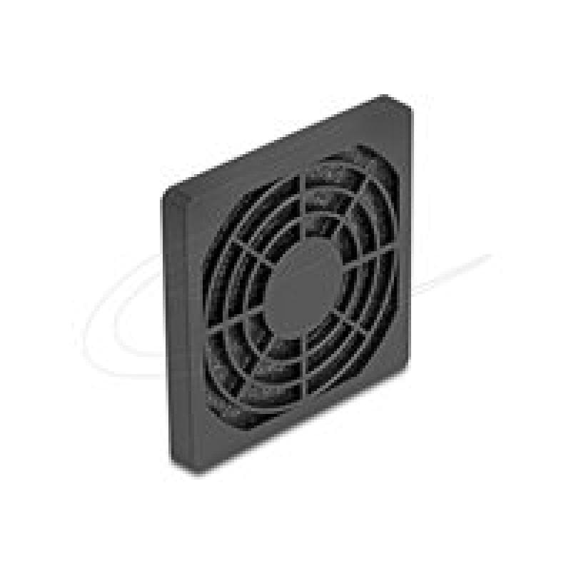 DELOCK Luftergitter mit Staubfilter 60 x 60mm schwarz