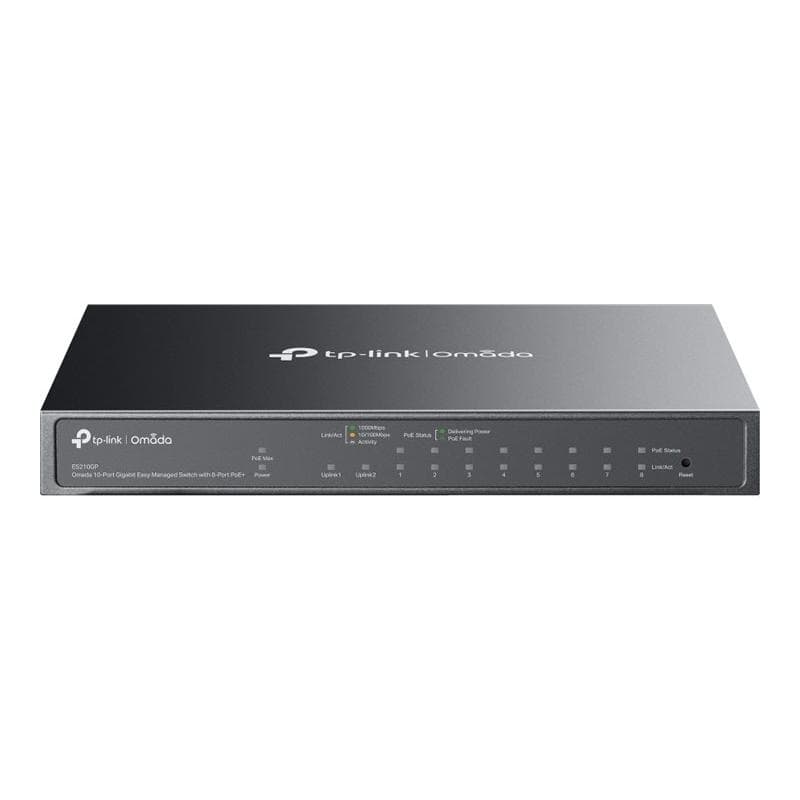 TP-LINK Omada 10-Port Gigabit Easy Managed Switch with 8-Port PoE+