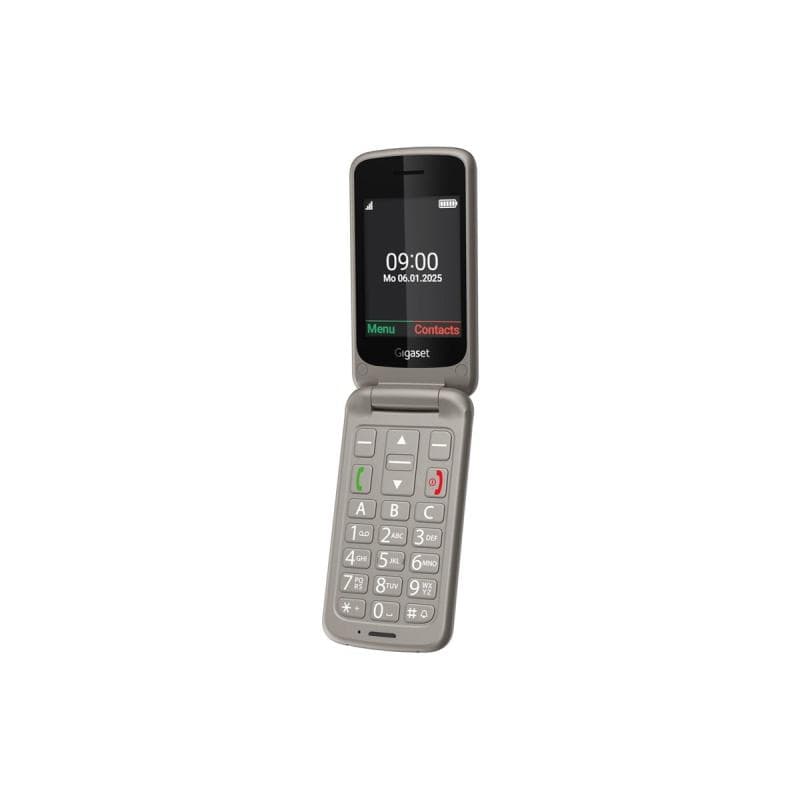 GIGASET GL595 Dual Sim Silver SOS-Button, CAM, SD-card Slot/ GSM 2G/3G/ Usb-C/ Clamshell