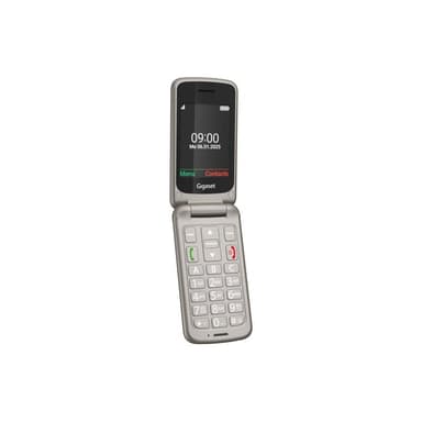 GIGASET GL595 Dual Sim Silver SOS-Button, CAM, SD-card Slot/ GSM 2G/3G/ Usb-C/ Clamshell