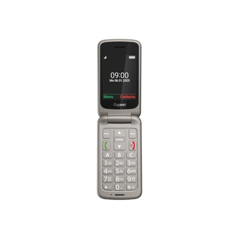 GIGASET GL595 Dual Sim Silver SOS-Button, CAM, SD-card Slot/ GSM 2G/3G/ Usb-C/ Clamshell