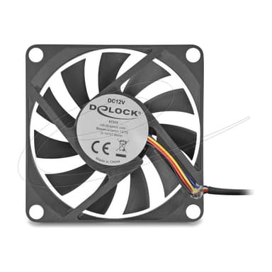 DELOCK Axiallüfter 12 V DC, 70 x 70 x 10 mm schwarz