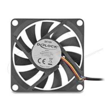 DELOCK Axiallüfter 12 V DC, 70 x 70 x 10 mm schwarz