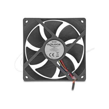 DELOCK Axiallüfter 12 V DC, 92 x 92 x 25 mm schwarz