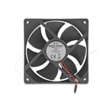 DELOCK Axiallüfter 12 V DC, 92 x 92 x 25 mm schwarz