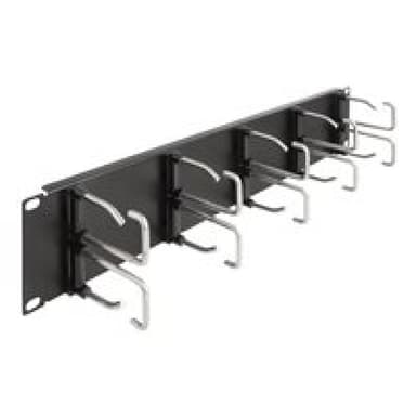 DELOCK - Verlegetafel für Rack-Kabelmanagement - with 10 metal hooks - Schwarz - 2U - 48,3 cm (19″)