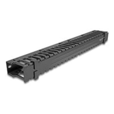 DELOCK - Kabelführungsplatte für Schaltschrank - 3 Öffnungen - Schwarz - 1U - 48,3 cm (19″) (67022)