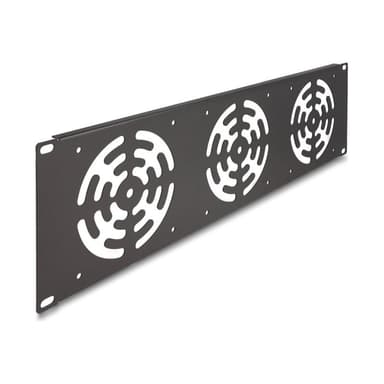 DELOCK - Rackabdeckung - für 3 Lüfter, 120 x 120 mm - Dunkelgrau - 3U - 48,3 cm (19″) (66747)