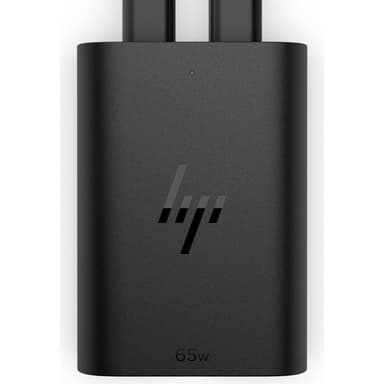 HP 65W GaN 2xUSB-C mains adapter black 600Q7AA