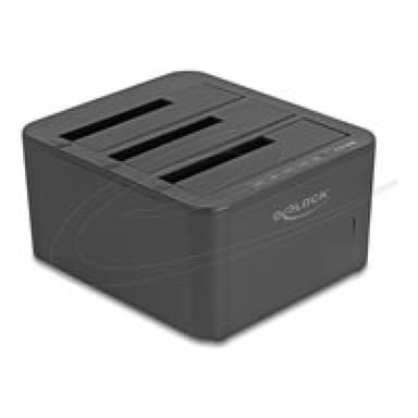 DELOCK USB Dockingstation für 3 x SATA HDD/SSD 1:2 Klon Fkt.