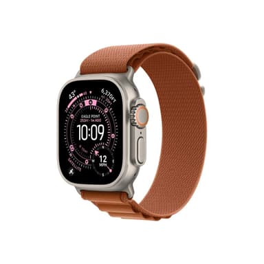 APPLE 49mm Terra Cotta Alpine Loop - Medium - Natural Titanium Finish