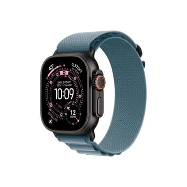 APPLE 49mm Light Blue Alpine Loop - Medium - Black Titanium Finish