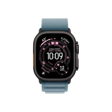 APPLE 49mm Light Blue Alpine Loop - Medium - Black Titanium Finish