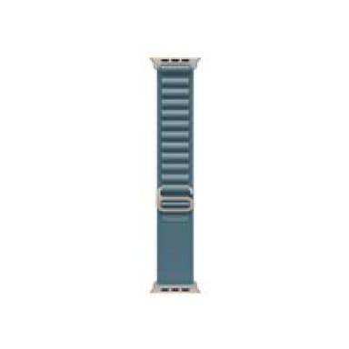 APPLE 49mm Light Blue Alpine Loop - Medium - Natural Titanium Finish