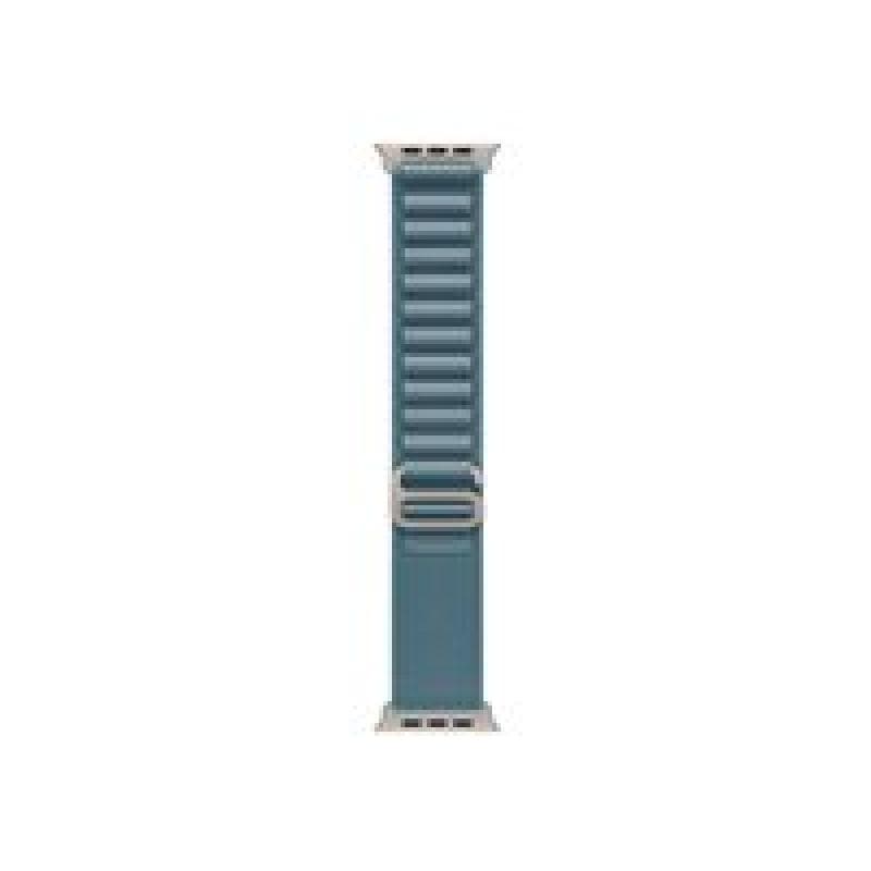 APPLE 49mm Light Blue Alpine Loop - Medium - Natural Titanium Finish