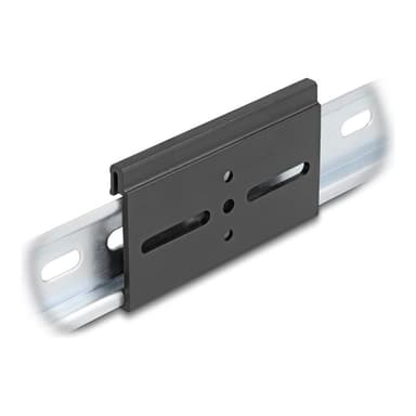 DELOCK Aluminium Montageclip für Hutschiene 80,0 x 47,8 mm schwarz Stück