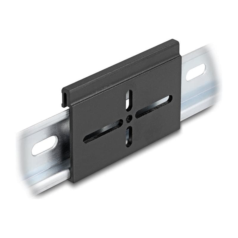 DELOCK Aluminium Montageclip für Hutschiene 70,0 x 47,8 mm schwarz Stück