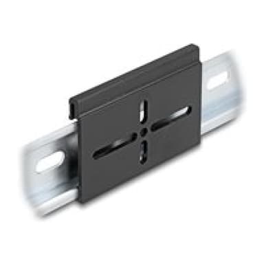 DELOCK Aluminium Montageclip für Hutschiene 70,0 x 47,8 mm schwarz Stück