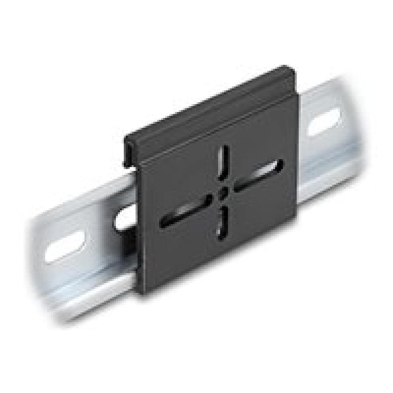 DELOCK Aluminium Montageclip für Hutschiene 60,0 x 47,8 mm schwarz Stück