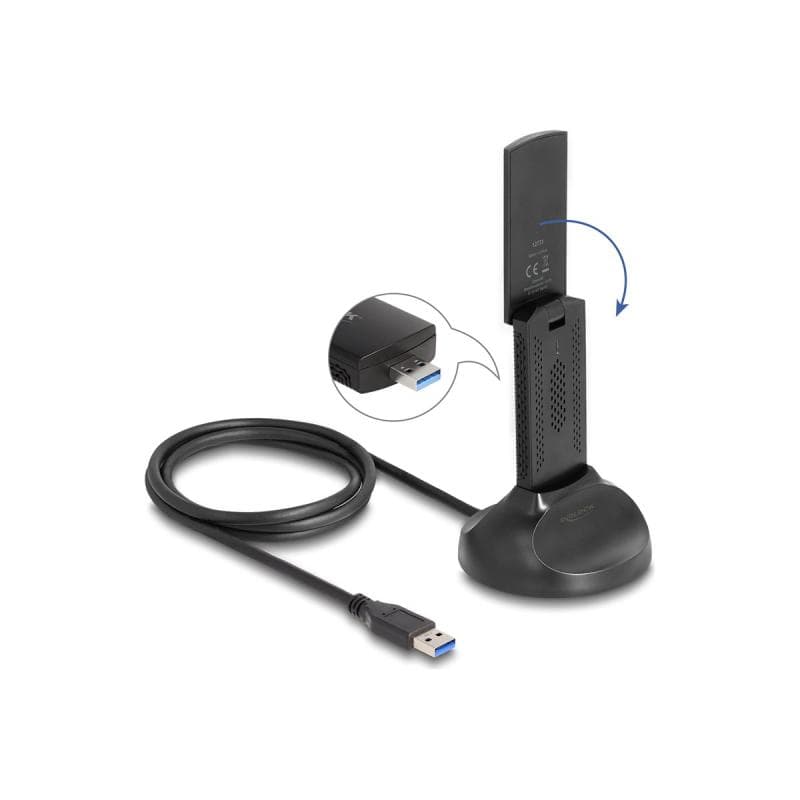 DELOCK Wi-Fi 6E Dualband WLAN USB Adapter AX3000