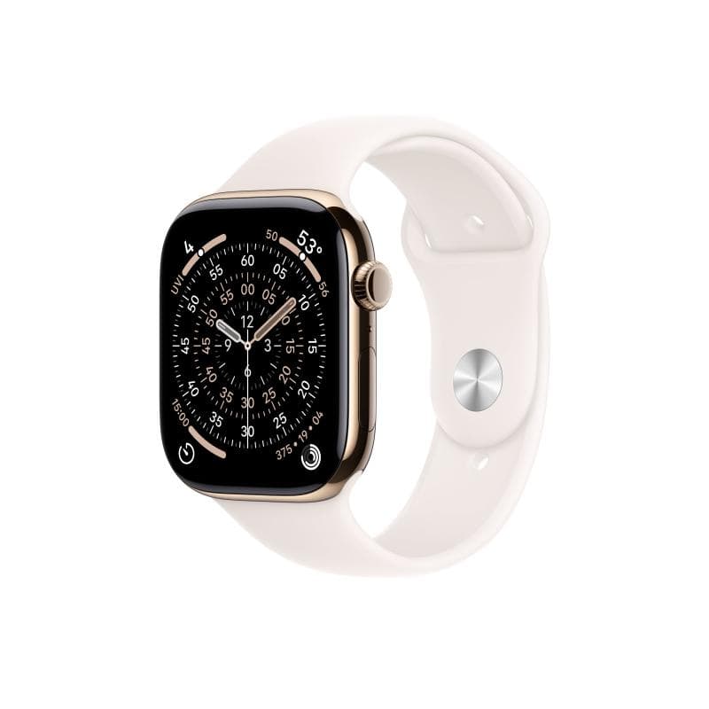 APPLE Watch S11 Titan Gold Cellular 46mm (Sportarmband blassrosa) M/L